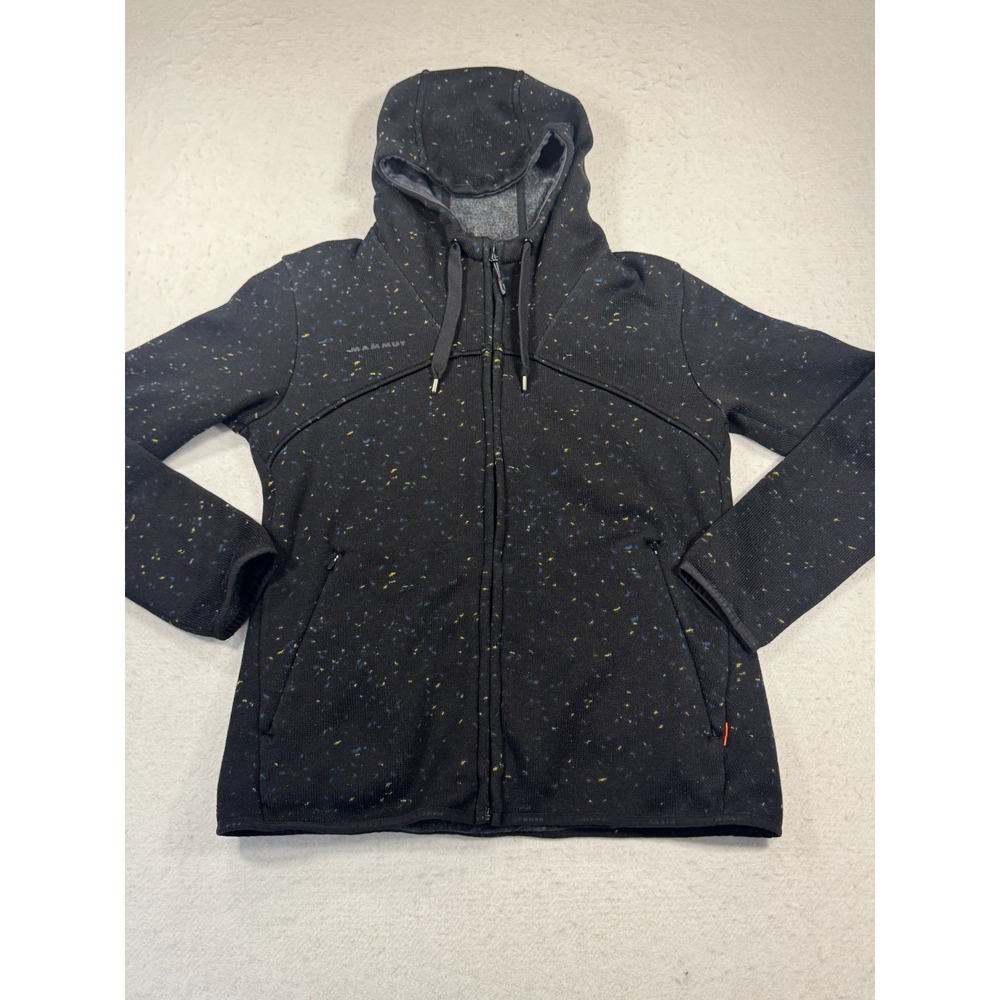 Mammut Hooded Jacket Womens M Black Sprinkle Hiking Performance Sports‎ Full Zip